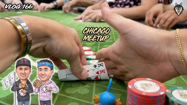 $1600 ALL-IN, ROYAL FLUSH, & FLOPPING NUT FLUSH at CHICAGO MEETUP w/ RAMPAGE!! | Poker Vlog #166