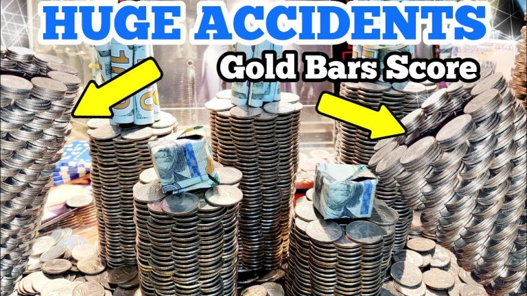 2 ACCIDENTS with GOLD TOWERS Inside The High Limit Coin Pusher Jackpot WON MONEY