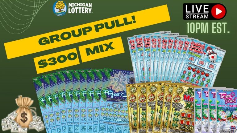 $300 Group Pull in Michigan New Christmas Tickets! #mcs #Jackpot hunting #LIVE