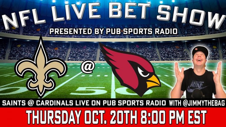 Arizona Cardinals vs New Orleans Saints LIVE Bet Stream | NFL Football Week 7 l