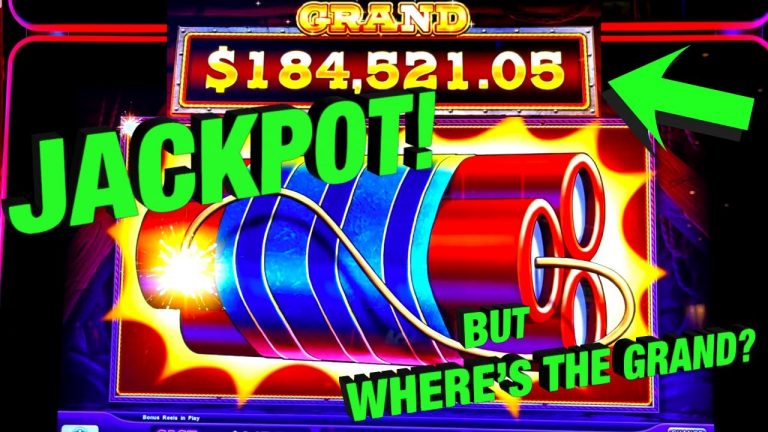 BIG JACKPOT FULL SCREEN OF DYNAMITE! YET NO CHANCE at The 185K GRAND? Why Eureka Reel Blast WHY!