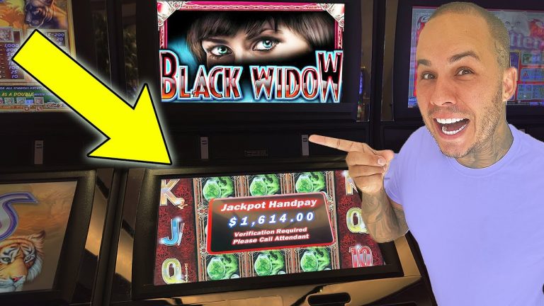 BIGGEST JACKPOT EVER Playing $250 Spins on BLACK WIDOW Slot Machine in LAS VEGAS BABY!