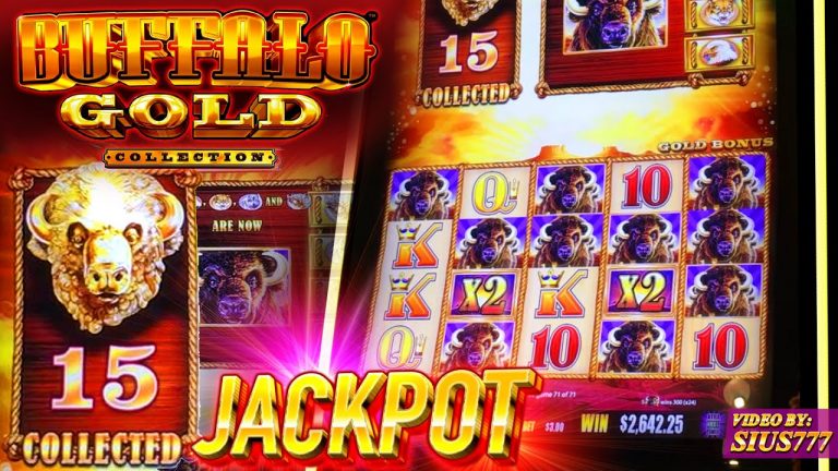 BUFFALO GOLD HUGE JACKPOT ALL 15 COLLECTED!!! Winning on CASINO SLOTS