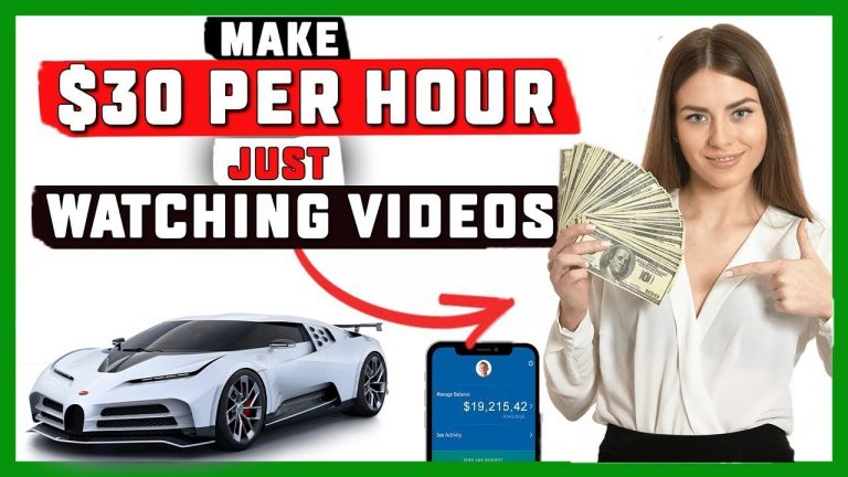 Earn $30 Per Hour WATCHING VIDEOS | Make Money Online