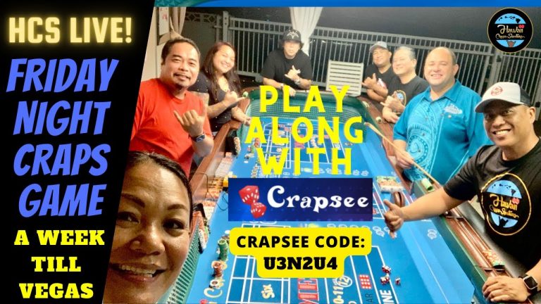 HCS Live Craps Game: Play along with Crapsee! Code: U3N2U4