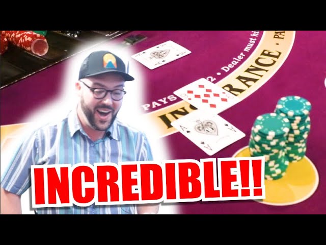 INCREDIBLE WIN 10 Minute Blackjack Challenge – WIN BIG or BUST #156