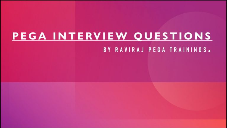 Interview FAQs on Admin Studio in Pega by Raviraj.