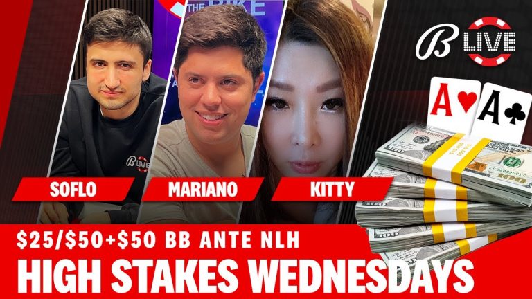 Kitty and Mariano Play $25/$50/$50 NLH – Live at the Bike!