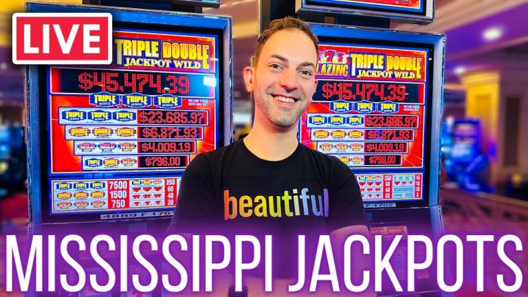 LIVE Chasing our BIGGEST JACKPOTS at Hollywood Gulf Coast Mississippi