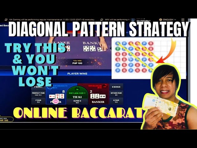 LIVE ONLINE BACCARAT STRATEGY – USING DIAGONAL PATTERN STRATEGY WILL MAKE YOU WIN