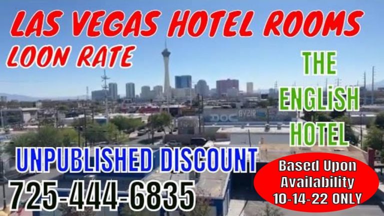 Las Vegas THE ENGLiSH HOTEL – LIVE Stream UNPUBLISHED DISCOUNT – Weekend last minute hotel rooms