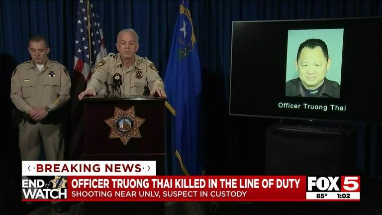 Las Vegas officer killed in shooting near UNLV Thursday morning