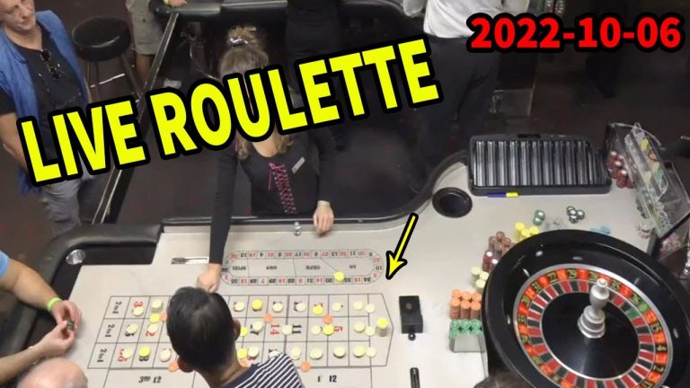 Live Casino Roulette Table Night Thursday Lots of Bets Exclusive 2022-10-06