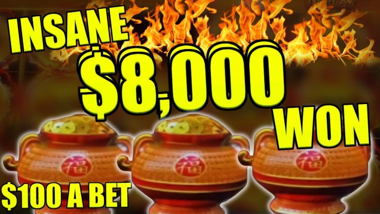 MASSIVE WIN!! $100 BETS on DRAGON LINK HAPPY & PROSPEROUS High Limit Slot Play