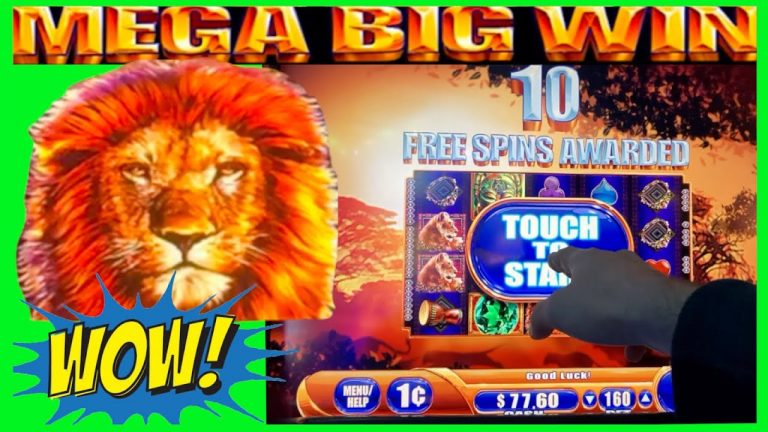 **MEGA BIG WIN!** I LOVE LIONS! King of Africa WMS Slot Machine Bonus