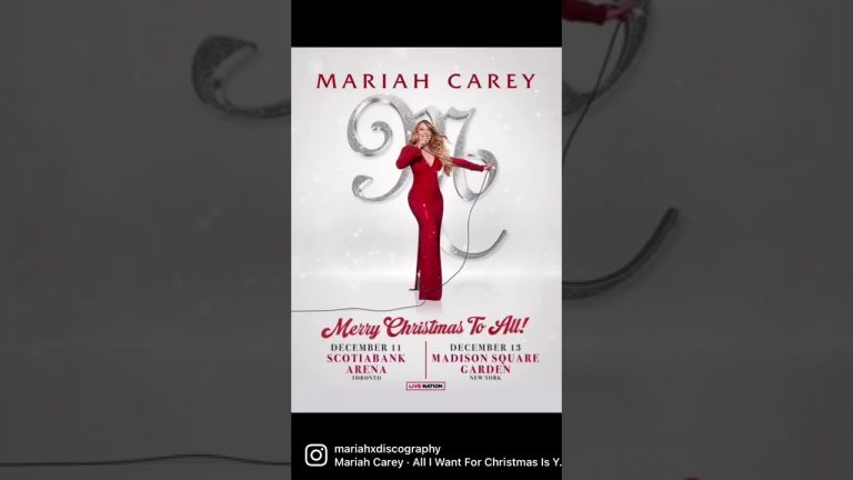 Mariah Carey wishes a Merry Christmas to All. Two Performance Dates. #alliwantforchristmasisyou