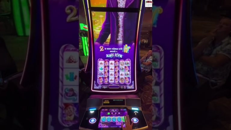 Max bet on Willy Wonka in Luxor casino Las Vegas!