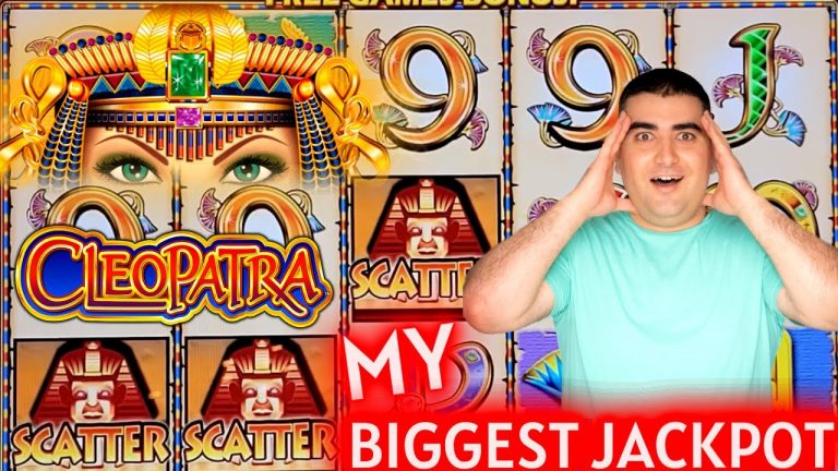 My BIGGEST JACKPOT Ever On Cleopatra Slot Machine