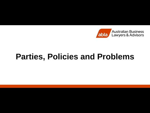 Parties Policies and Problems