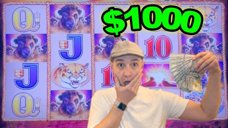 RISKY $1000 BET on this BUFFALO GOLD Slot Machine