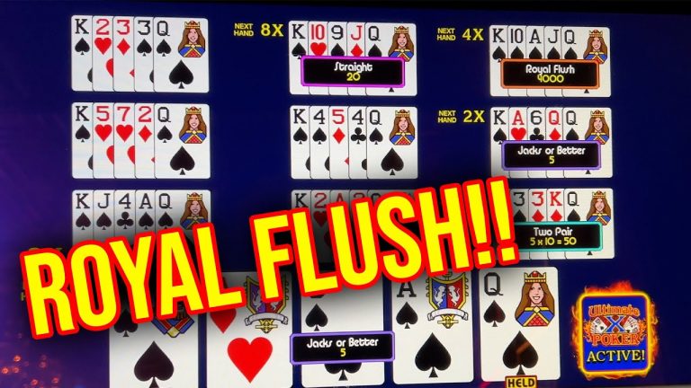 ROYAL FLUSH OUT OF NOWHERE!!! ULTIMATE X POKER!!!