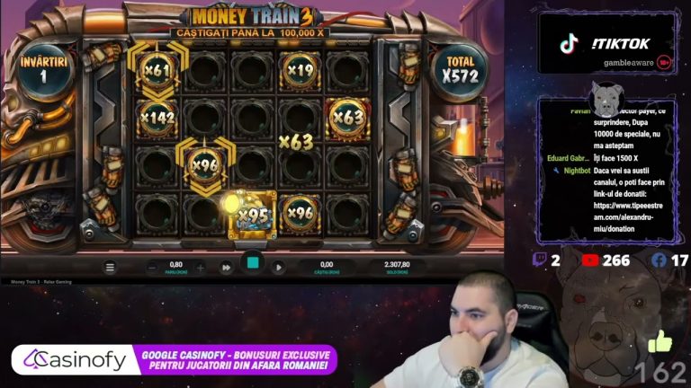 SPERAM LA UN BIG WIN LA MONEY TRAIN 3 CU PERSISTENT COLECTOR PAYER