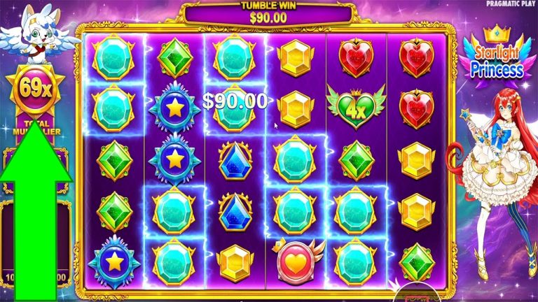 STARLIGHT PRINCESS – BIG BONUS BUY – HIT x73 MULTIPLIER – BIG WIN CASINO SLOT ONLINE GAME