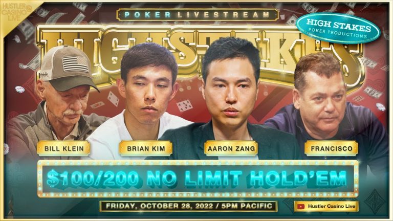 SUPER HIGH STAKES $100/200 w/ Aaron Zang, Bill Klein, Brian Kim, Francisco & Nik Airball