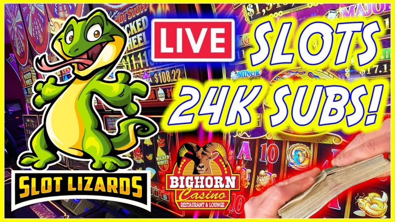 SURPRISE!!! LIVE SLOT PLAY FOR 24K SUBSCRIBER SPECIAL! MEGA JACKPOTS AT THE BIGHORN!