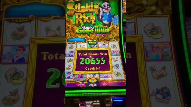 Savory Bonus on Stinkin Rich Slot Machine Skunks Gone Wild! (Part 3)