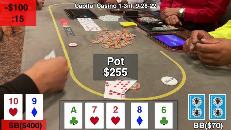 Sick Run Out at Capitol Casino poker vlog 129