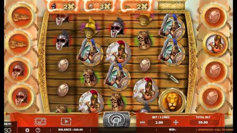 Spartacus Call to Arms. How Much Was The Jackpot On $50 Max Bet ? 10 Free Spins.