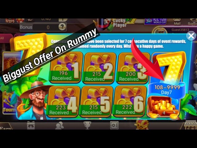 Today New Rummy EARNING App/ 7 Day Login Big Bonus/New Rummy Earnings App Today/New Rummy App Today