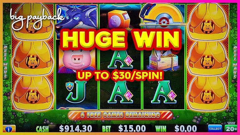 UP TO $30/SPIN for the HUGE WIN on Huff N’ More Puff Slots!