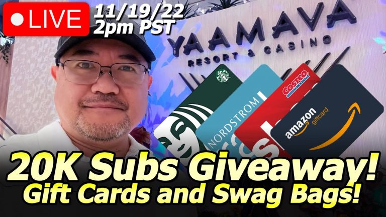 20K Subs Celebration! Gift Cards and Swag Bags Giveaway @Yaamava’ Resort & Casino