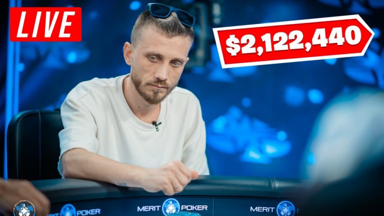 $3,300 Main Event Merit Poker LIVE – $384,100 for 1st! – DAY 3!