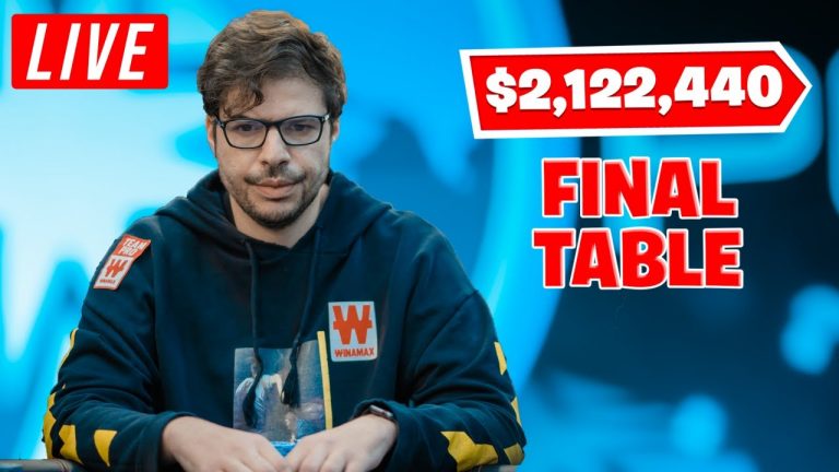 $3,300 Main Event Merit Poker LIVE – $384,100 for 1st! – FINAL DAY!