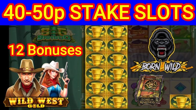 40-50p STAKES SLOTS SESSION – 12 BONUSES – CHERRY POP DELUXE – BORN WILD – BOOK OF SHADOWS & MORE