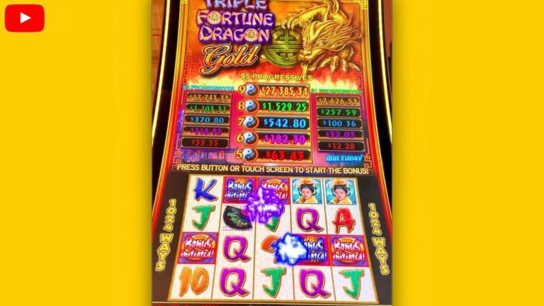 5 TRIGGER BONUS Triple Fortune Dragon Gold! #shorts #slots #mamaGQS