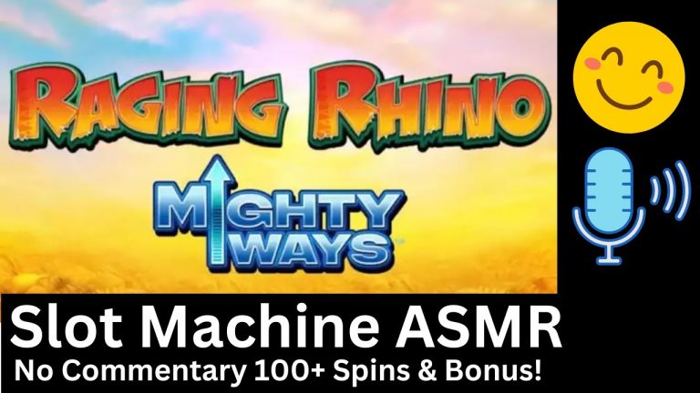 ASMR Raging Rhino Mighty Ways – No Commentary 100+ Spins & Bonuses! Exciting slot machine!