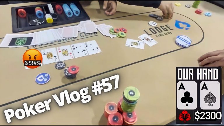 BIGGEST POT OF MY LIFE at The Lodge Card Club w/ ACES!! TEXAS POKER IS WILD | Poker Vlog #57