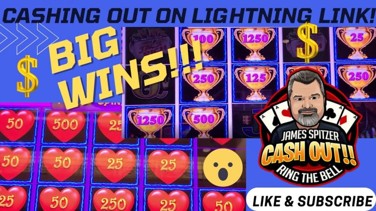 CASHING OUT ON LIGHTNING LINK!!! LIGHTNING LINK BIG BALL BONUSESWINNING & BONUSES!!!