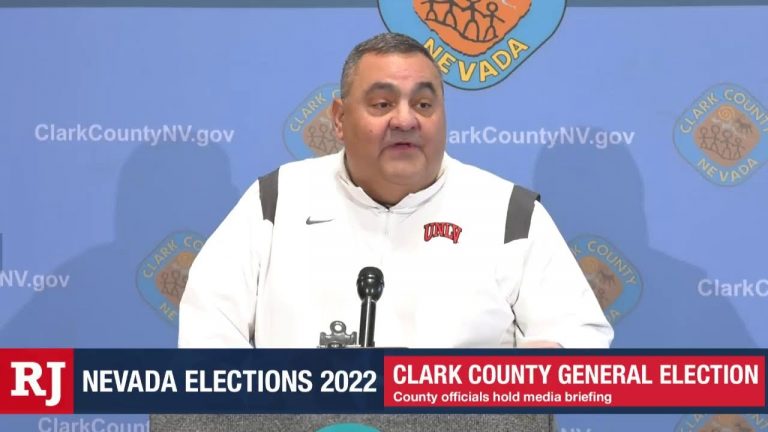 Clark County General Election media briefing for Saturday, November 12, 2022