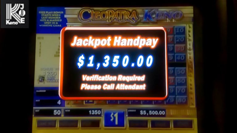 Cleopatra Keno High Limit 7 Number Jackpot