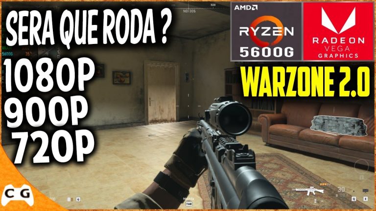 Cod Warzone 2.0 Em PC Sem Placa de Vídeo Ryzen 5600G 16gb de RAM Vega 7 1080p