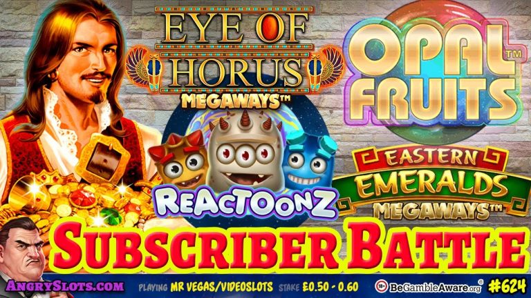 *EPIC* SUBSCRIBER SLOT BATTLE – Reactoonz, Eye of Horus Megaways, Eastern Emeralds Megaways & more