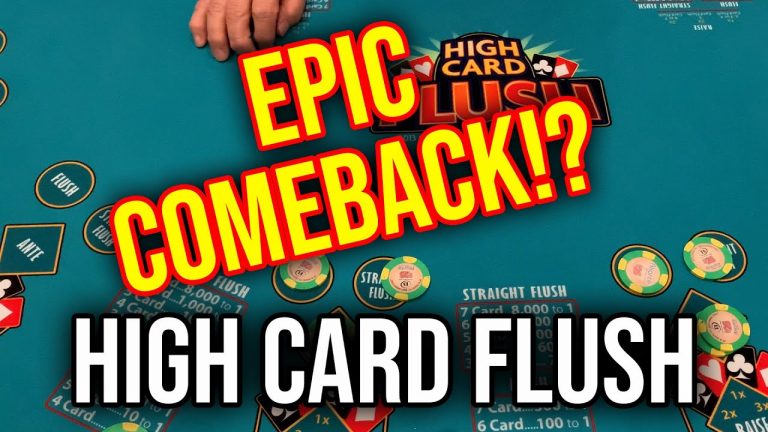 HIGH CARD FLUSH POKER!! AMAZING COMEBACK!?