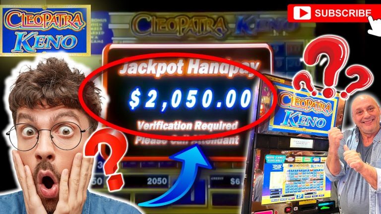 High Limit Cleopatra Keno 7 Number Jackpot