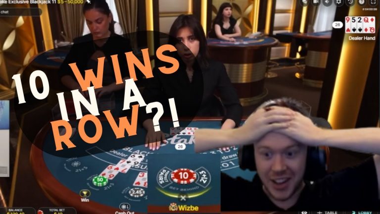 I GOT 10 WINS IN A ROW IN BLACKJACK?! – BLACKJACK #14