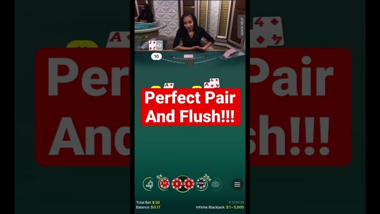 Infinite Blackjack We Got Perfect Pair And Flush We Needed This Bad #shorts #blackjack #casinowin